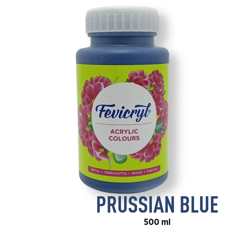 FEVICRYL ACRYLIC COLOUR 19 PRUSSIAN BLUE 500 ML