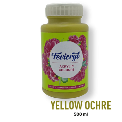 FEVICRYL ACRYLIC COLOUR 26 YELLOW OCHRE 500 ML