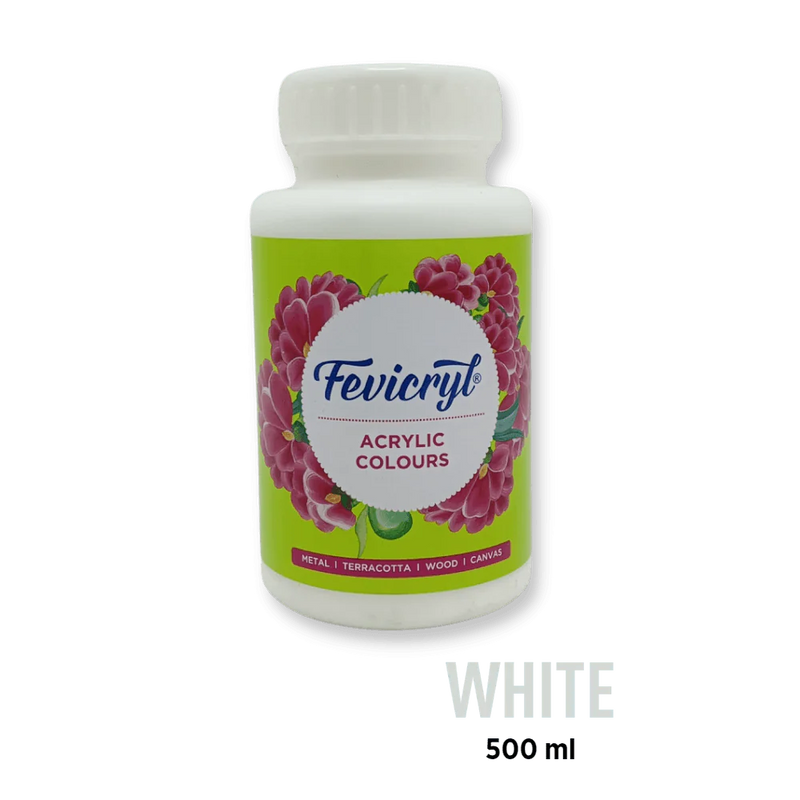 FEVICRYL ACRYLIC COLOUR 27 WHITE 500 ML