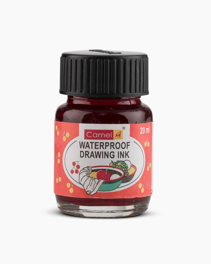 CAMLIN WATER PROOF DRAWING  INK 20 ML SCARLET