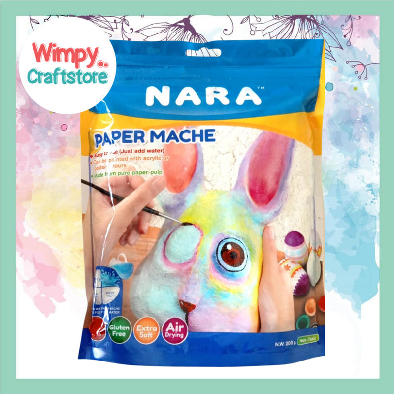 NARA PAPER MACHE CLAY WHITE 200GM (PPO200)