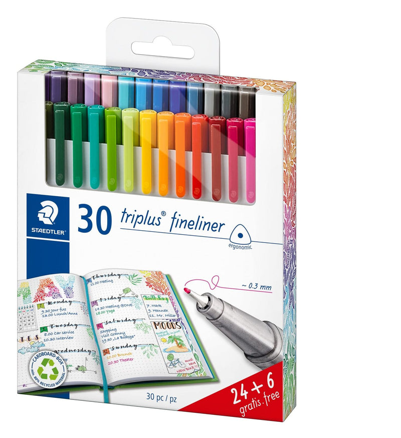 STAEDTLER TRIPLUS FINE LINER SET OF 30 (334C30P)