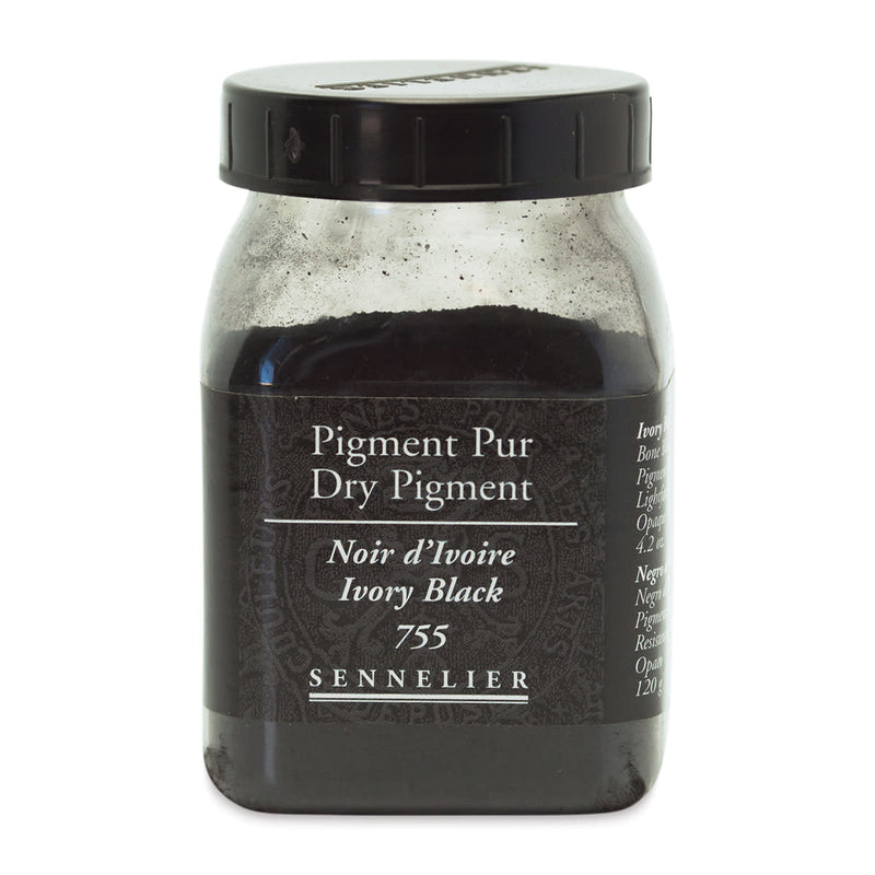 SENNELIER DRY PIGMENT IVORY BLACK 120 GRAMS (755)