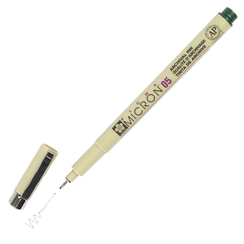 SAKURA PIGMA MICRON PEN DARK GREEN 0.5