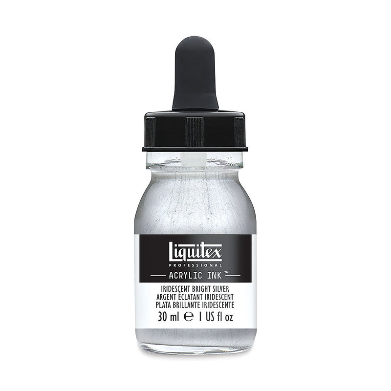 LIQUITEX ACRYLIC INK 30 ML IRIDESCENT BRIGHT SILVER  (236)