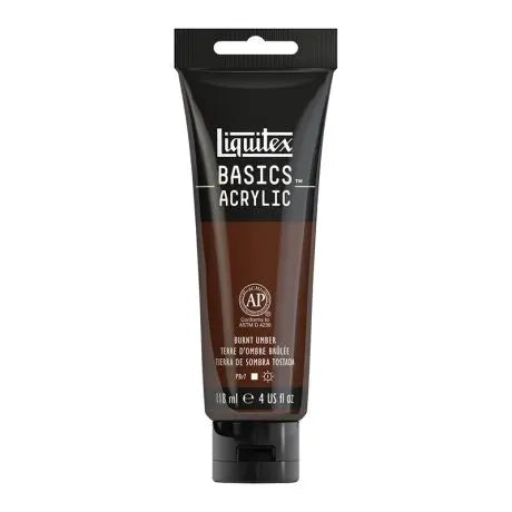 LIQUITEX BASICS ACRYLIC 118 ML BURNT UMBER 6128