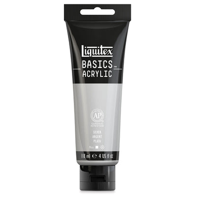 LIQUITEX BASICS ACRYLIC 118 ML SILVER 6236