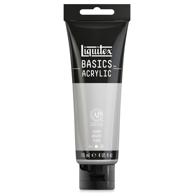 LIQUITEX BASICS ACRYLIC 118 ML SILVER 6236