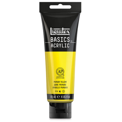 LIQUITEX BASICS ACRYLIC 118 ML PRIMARY YELLOW 6410