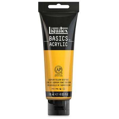 LIQUITEX BASICS ACRYLIC 118 ML CAD YELLOW DEEP HUE 6163