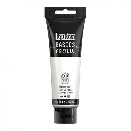 LIQUITEX BASICS ACRYLIC 118 ML TITANIUM WHITE 6432