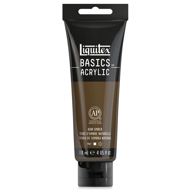 LIQUITEX BASICS ACRYLIC 118 ML RAW UMBER 6331