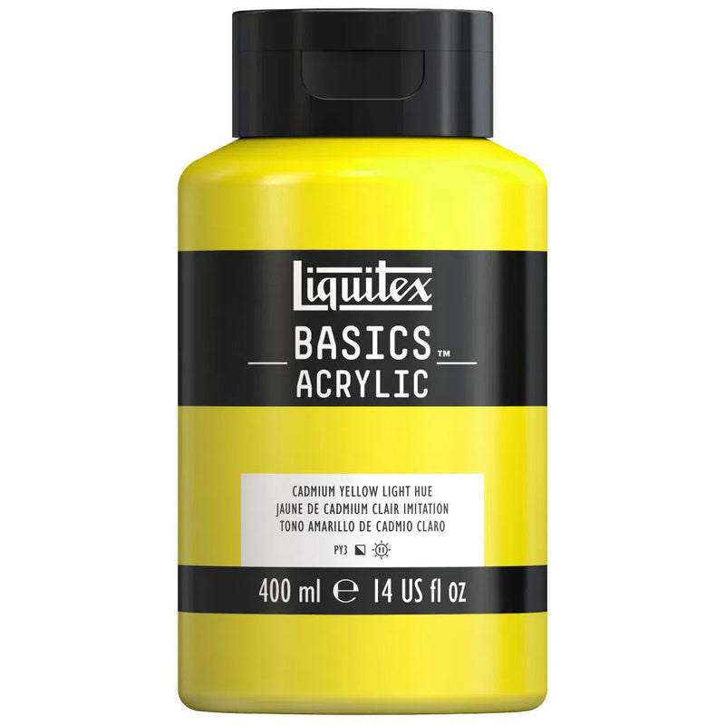 LIQUITEX BASICS ACRYLIC 400 ML CAD YELLOW LIGHT HUE 0 160