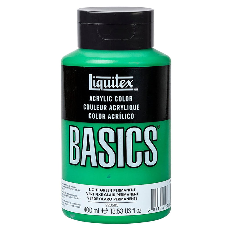 LIQUITEX BASICS ACRYLIC 400 ML LIGHT GREEN PERMANENT 0 312