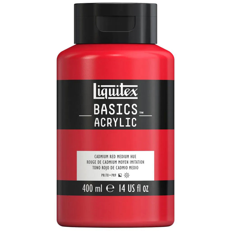 LIQUITEX BASICS ACRYLIC 400 ML CAD RED MEDIUM HUE 0 151