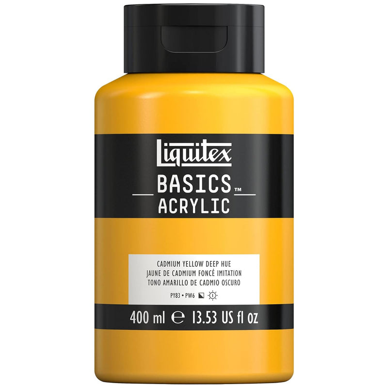 LIQUITEX BASICS ACRYLIC 400 ML CAD YELLOW DEEP HUE 0 163