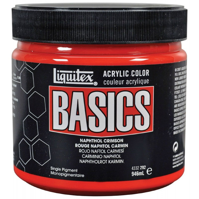 LIQUITEX BASICS ACRYLIC 946 ML NAPHTHOL CRIMSON 2 292