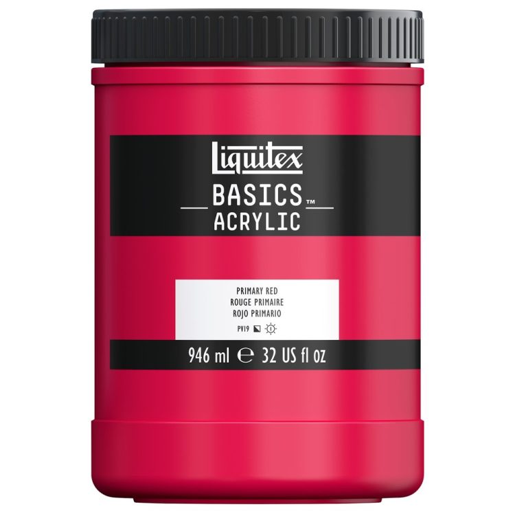 LIQUITEX BASICS ACRYLIC 946 ML PRIMARY RED 2 415