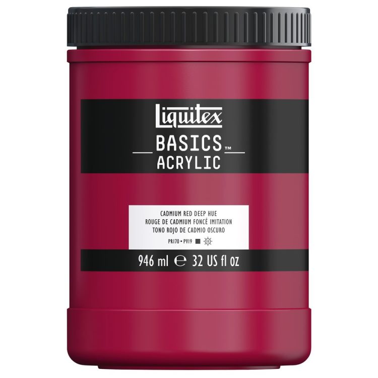 LIQUITEX BASICS ACRYLIC 946 ML CAD RED DEEP HUE 2 311