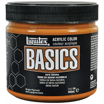 LIQUITEX BASICS ACRYLIC 946 ML RAW SIENNA 2 330