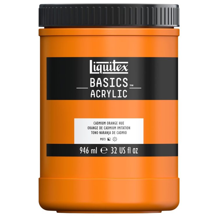 LIQUITEX BASICS ACRYLIC 946 ML CAD ORANGE HUE 2 720