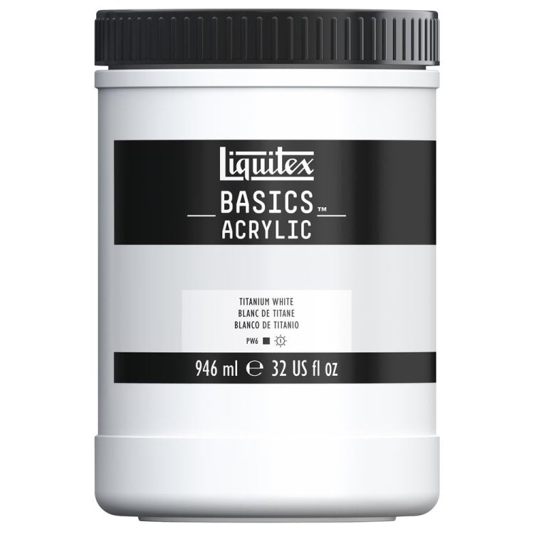 LIQUITEX BASICS ACRYLIC 946 ML TITANIUM WHITE 2 432