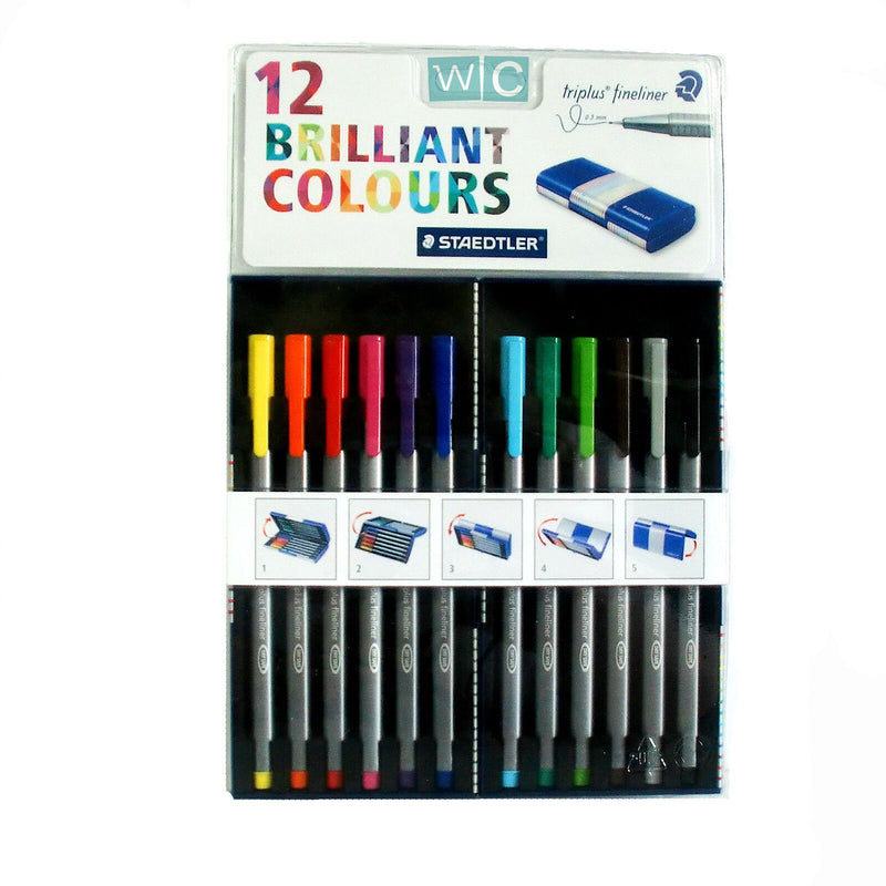 STAEDTLER TRIPLUS FINE LINER PEN SET OF 12 (334MB12)