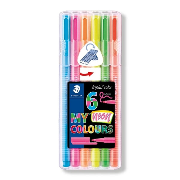 STAEDTLER TRIPLUS PEN NEON COLOUR SET OF 6 (323SB6CS1)