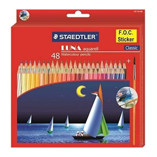 STAEDTLER LUNA WATER COLOUR PENCILS Set of 48 (137 10 C48)