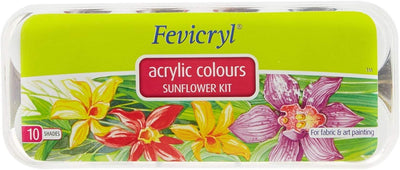 FEVICRYL ACRYLIC COLOUR SUNFLOWER KIT 10 X 15 ML