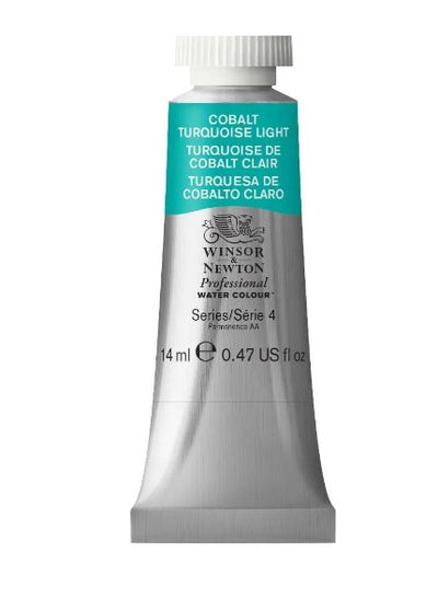 WINSOR & NEWTON PROFESSIONAL WATER COLOUR TUBE 14 ML SR  4 COBALT TURQUOISE LIGHT (191)