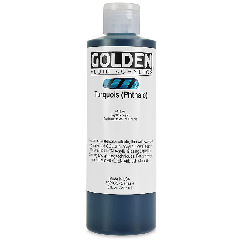 GOLDEN FLUID ACRYLIC COLOUR 236 ML TURQUISE PHTHALO