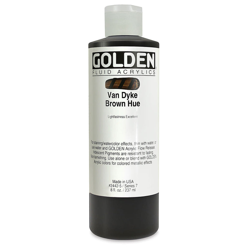 GOLDEN FLUID ACRYLIC COLOUR 236 ML VANDYKE BROWN HUE