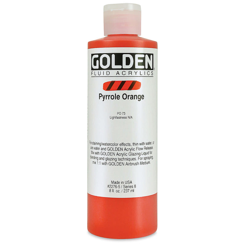 GOLDEN FLUID ACRYLIC COLOUR 236 ML TR PYRROLE ORANGE