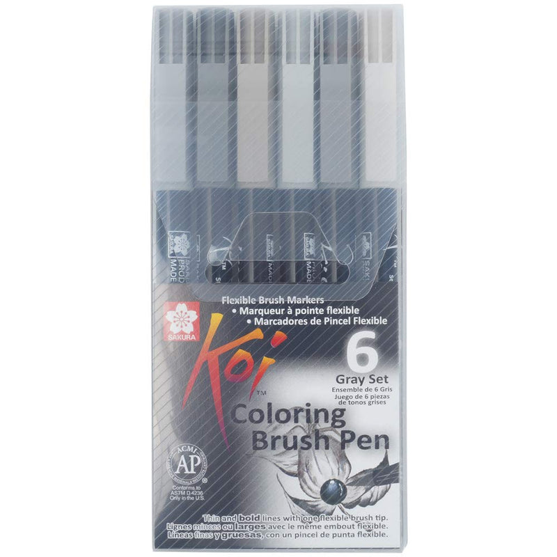 SAKURA KOI WATER COLOUR BRUSH PEN SET OF 6