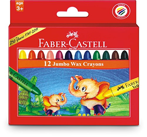 FABERCASTELL JUMBO WAX CRAYONS SET OF 12