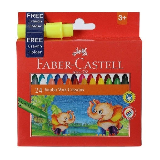 FABERCASTELL JUMBO WAX CRAYONS SET OF 24