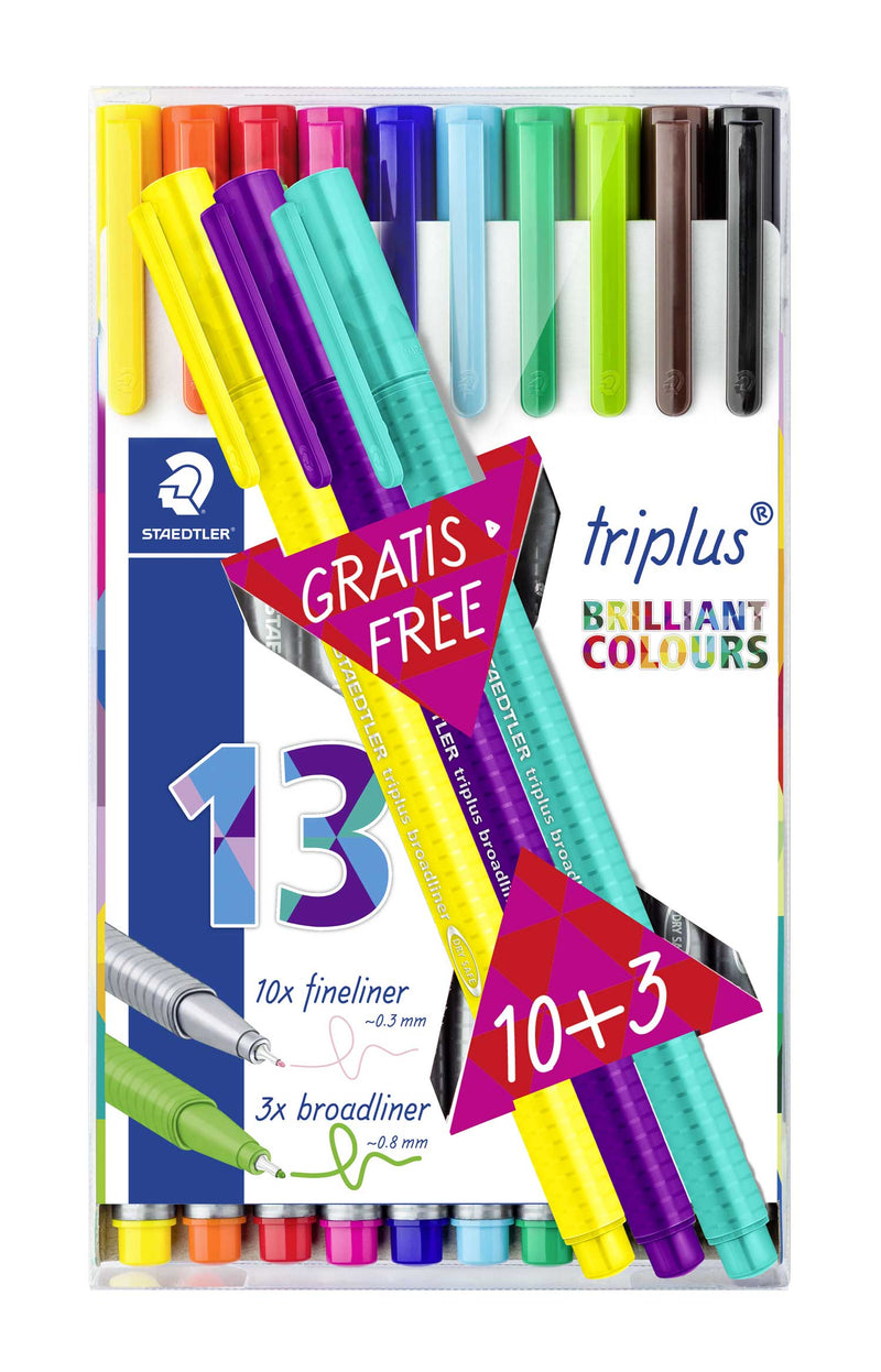 STAEDTLER TRIPLUS FINE LINER PEN SET OF 13 (334TB13)