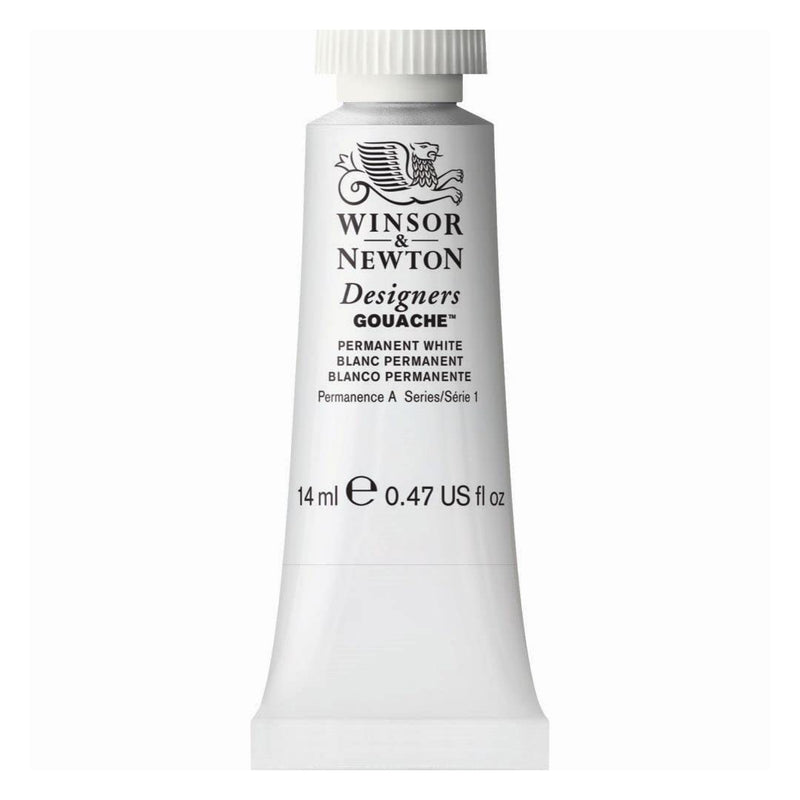 WINSOR & NEWTON GOUACHE 14 ML PERMANENT WHITE (605512)