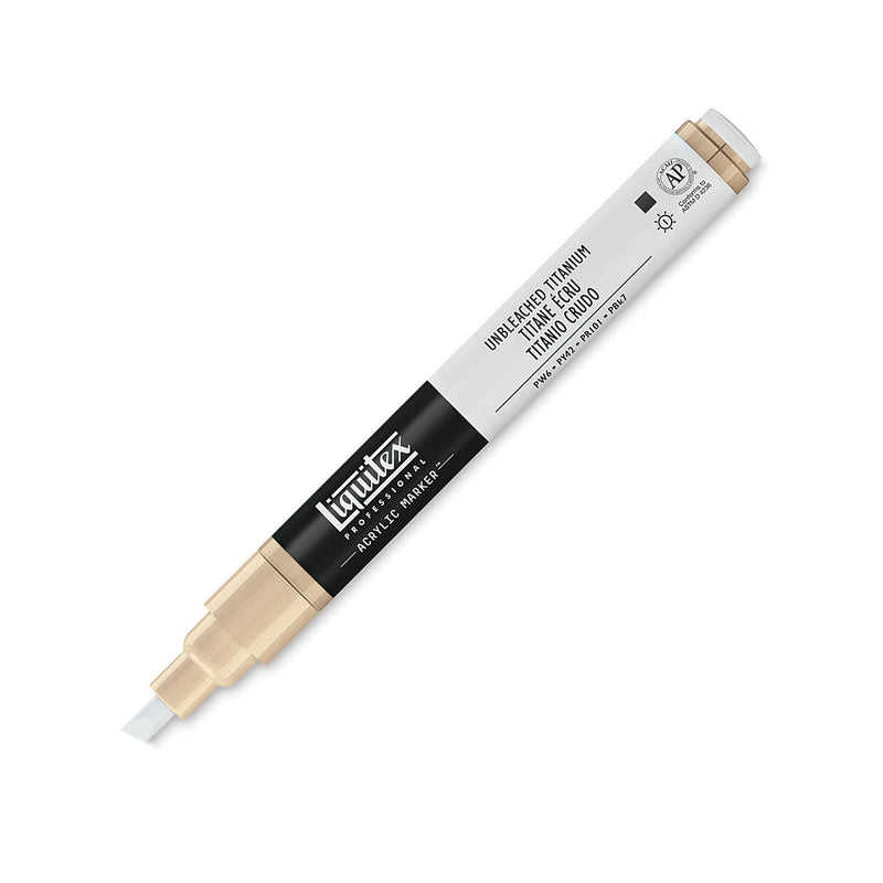 LIQUITEX ACRYLIC PAINT MARKER UNBLEACHED TITANIUM 2 MM