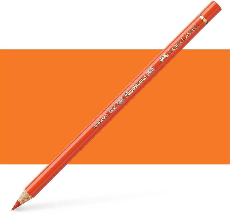 FABERCASTELL POLYCHROMOS COLOUR PENCILS DARK CADMIUM ORANGE