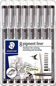 STAEDTLER PIGMENT LINER SET OF 8 (308 SB8P)