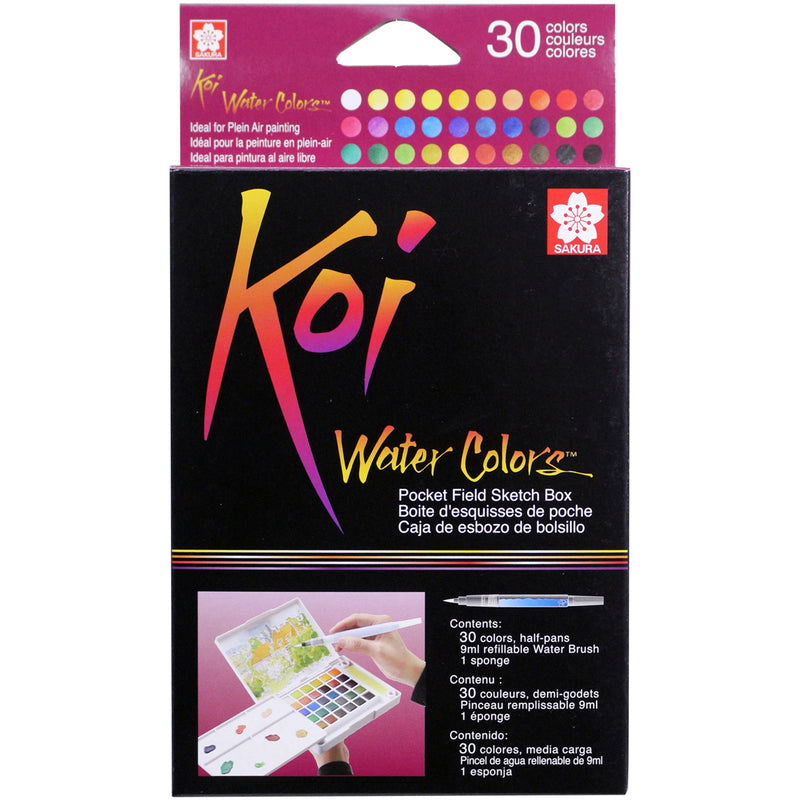 SAKURA KOI WATER COLOUR CAKES  SET OF 30 (XNCW-30N)