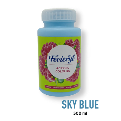 FEVICRYL ACRYLIC COLOUR 63 SKY BLUE 500 ML