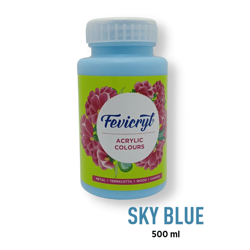 FEVICRYL ACRYLIC COLOUR 63 SKY BLUE 500 ML