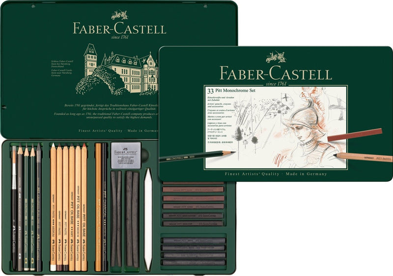 FABERCASTELL PITT MONOCHROME SET OF 33 (112977)