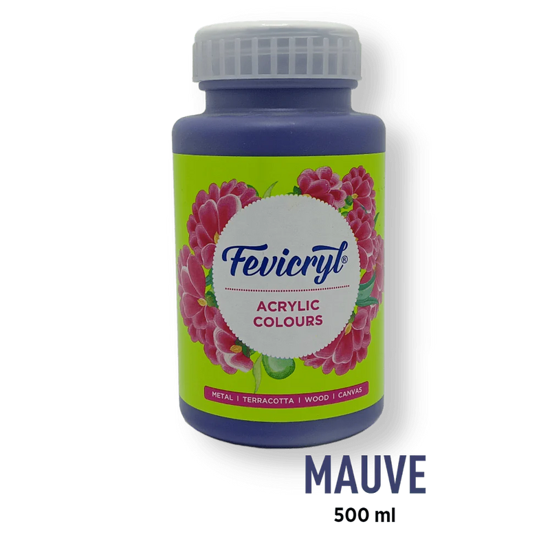 FEVICRYL ACRYLIC COLOUR 15 MAUVE 500 ML