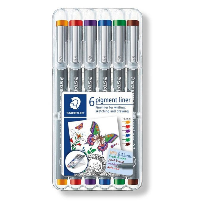 STAEDTLER PIGMENTLINER BLACK 0.3 SET OF 6 (30803-SSB6)