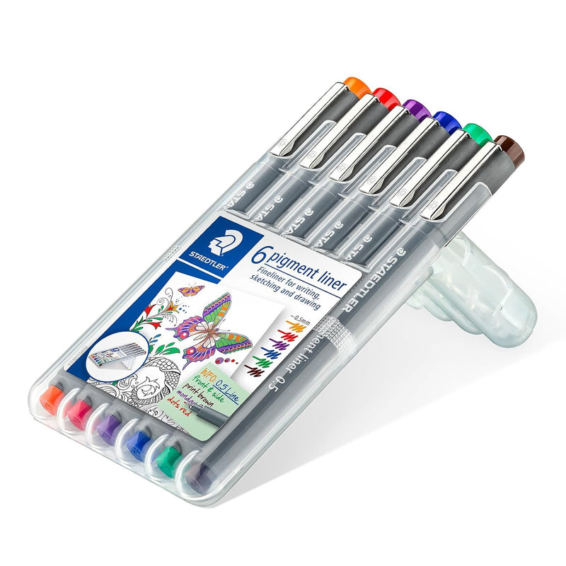 STAEDTLER PIGMENT LINER 0.5 SET OF 6 (30805-SSB6)