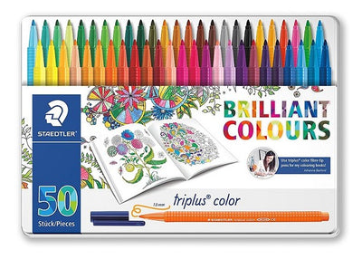 STAEDTLER TRIPLUS BRILLIANT COLOUR PEN Set of 50 (323M50JB)